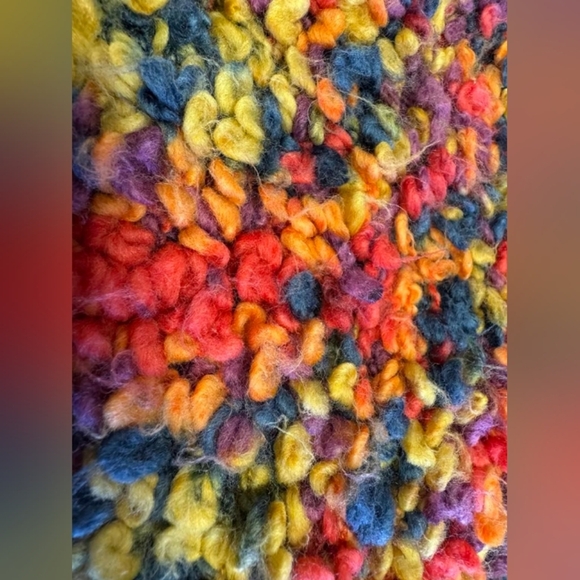 Desigual Putney Knitted Short Jumper Marbled Multi-Coloured Longsleeve Large - Picture 9 of 10